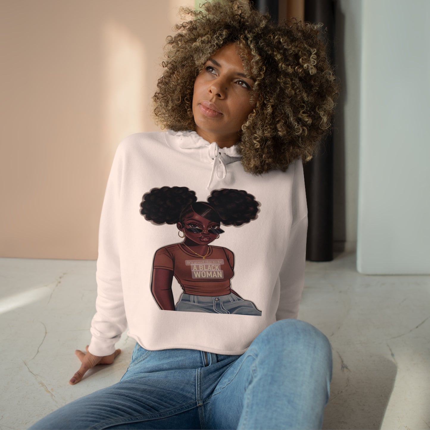 Black Girl's Magic Crop Hoodie