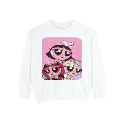 "Powerpuff Dream" Garment-Dyed Sweatshirt