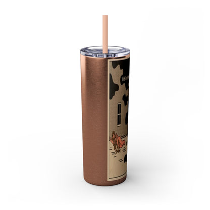 Starry Lights Skinny Tumbler with Straw, 20oz