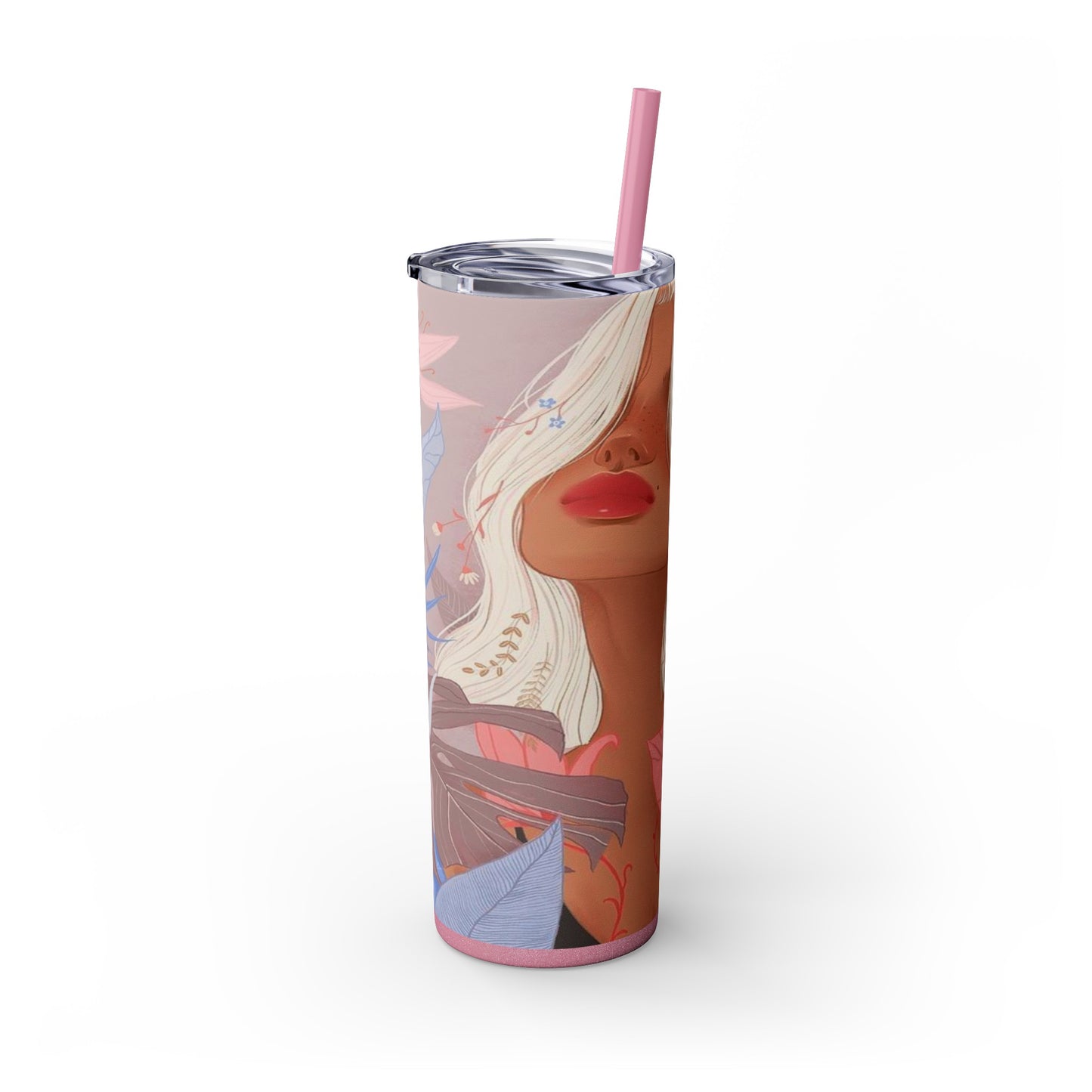 The Flower Girl Skinny Tumbler with Straw, 20oz