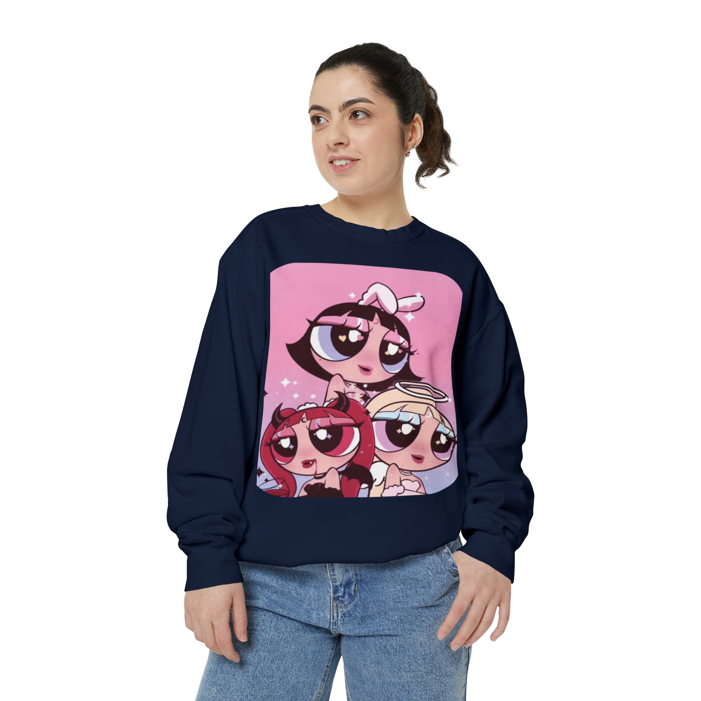 "Powerpuff Dream" Garment-Dyed Sweatshirt