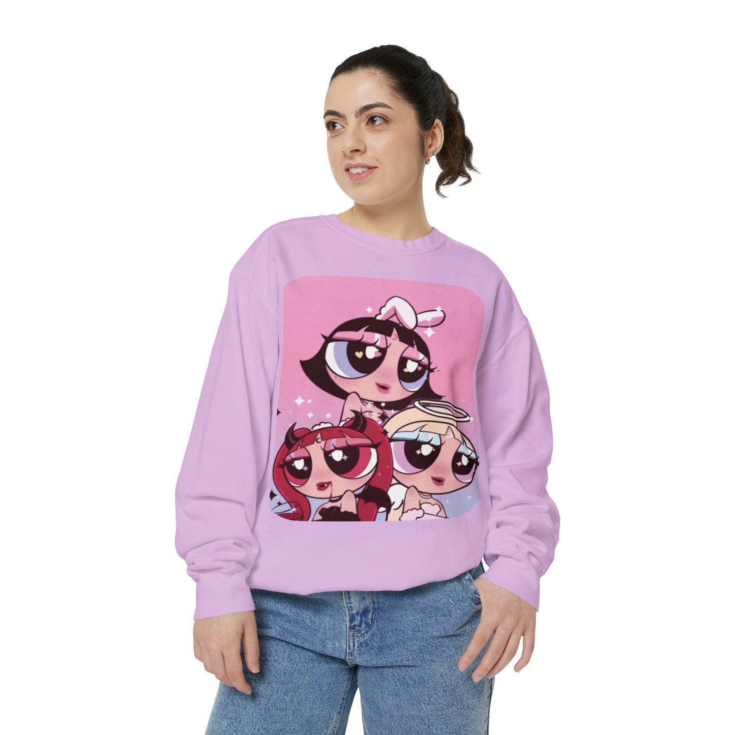 "Powerpuff Dream" Garment-Dyed Sweatshirt