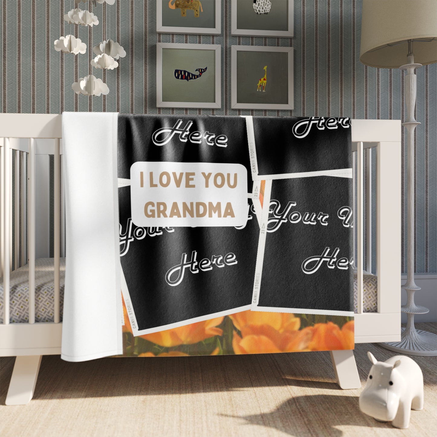 Personalized "I Love You Grandma" Throw Blanket