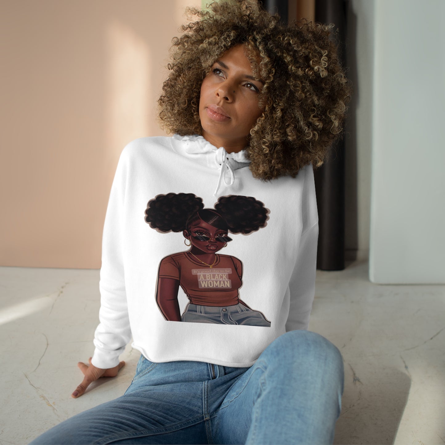 Black Girl's Magic Crop Hoodie