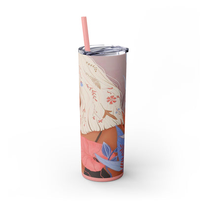 The Flower Girl Skinny Tumbler with Straw, 20oz