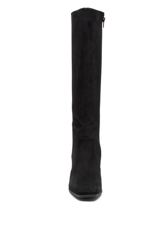 ZILLY KNEE HIGH FAUX SUEDE BOOTS