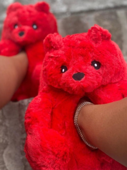 Not a Care Bear Plush Bear Design Slippers