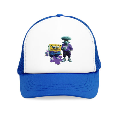 Spongebob and Squidward Drippin Mesh Cap