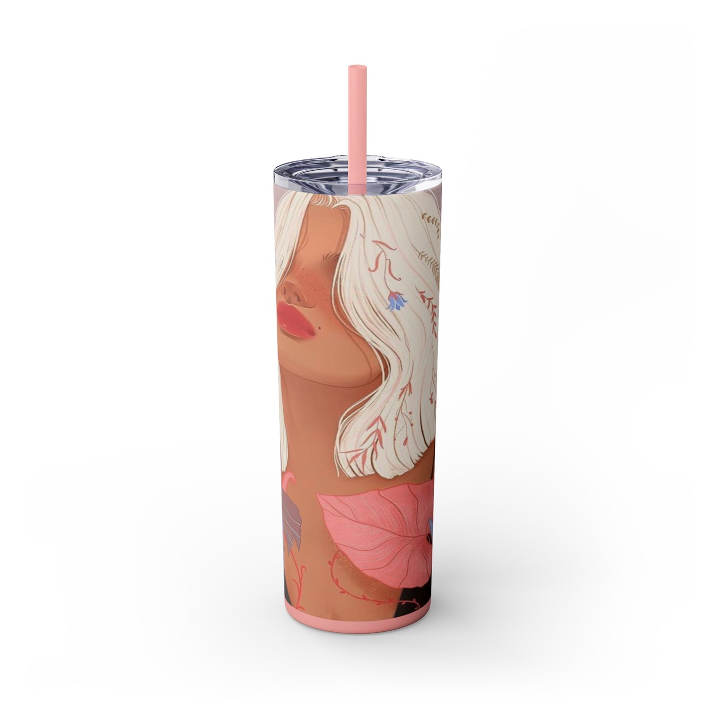 The Flower Girl Skinny Tumbler with Straw, 20oz