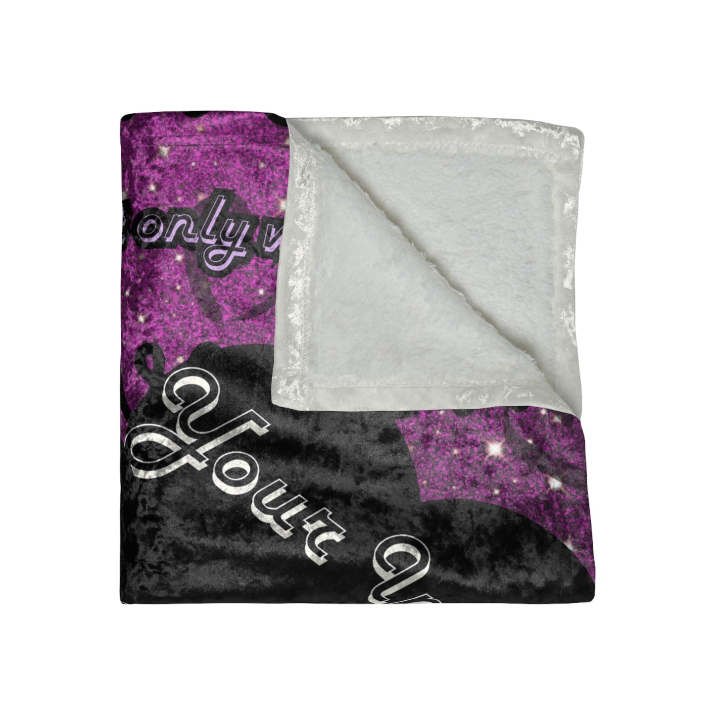 Personalized Valentine Crushed Velvet Blanket