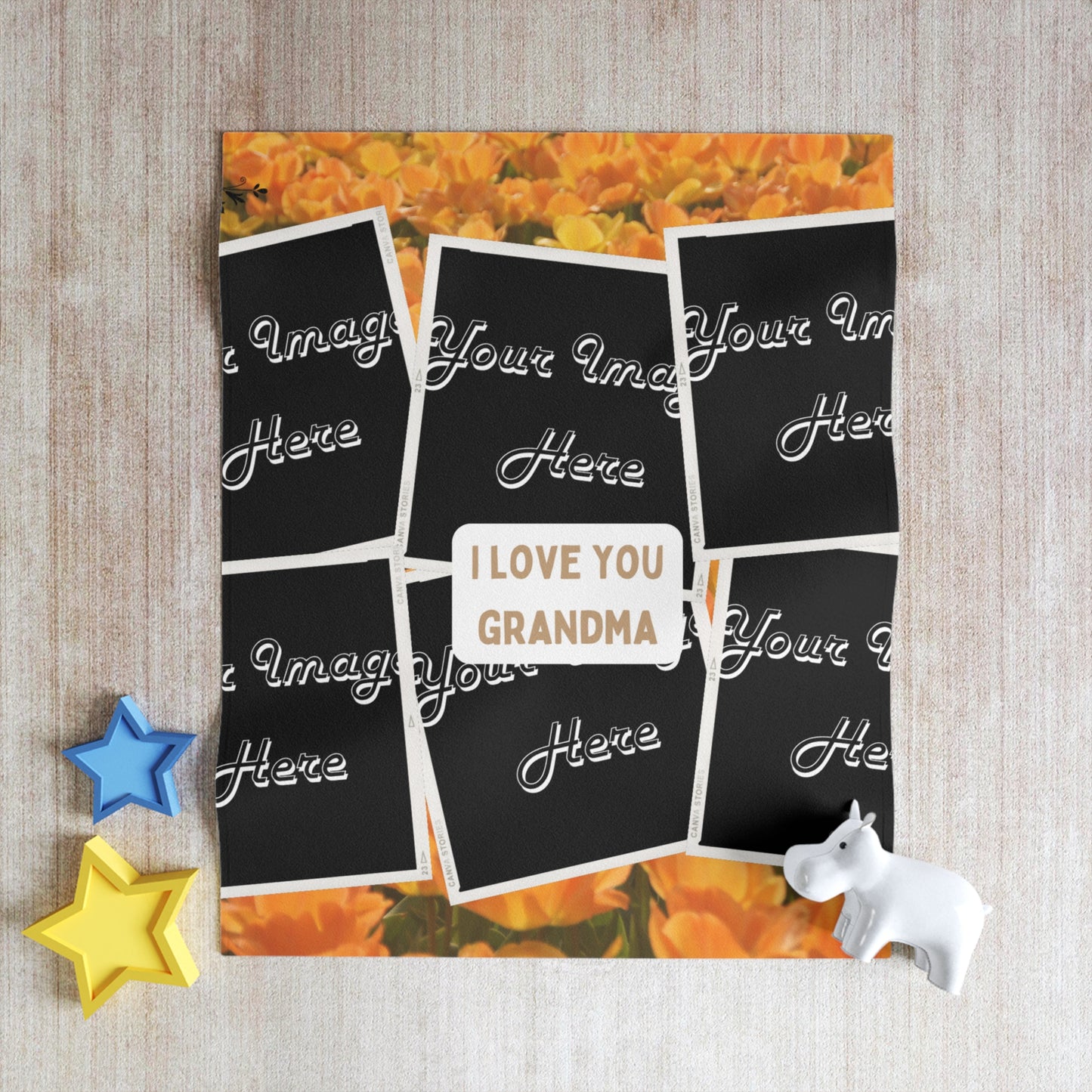 Personalized "I Love You Grandma" Throw Blanket