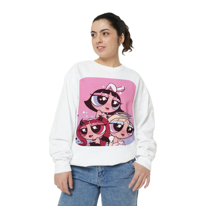 "Powerpuff Dream" Garment-Dyed Sweatshirt