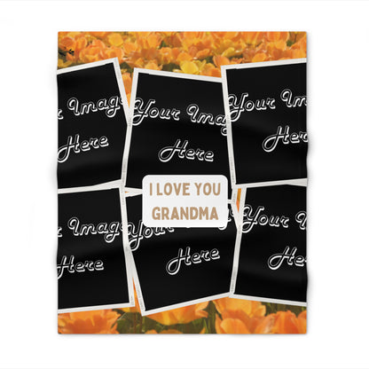 Personalized "I Love You Grandma" Throw Blanket