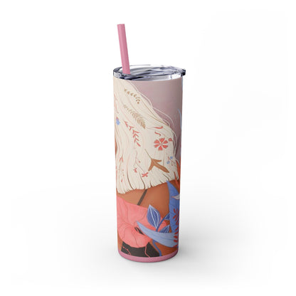 The Flower Girl Skinny Tumbler with Straw, 20oz