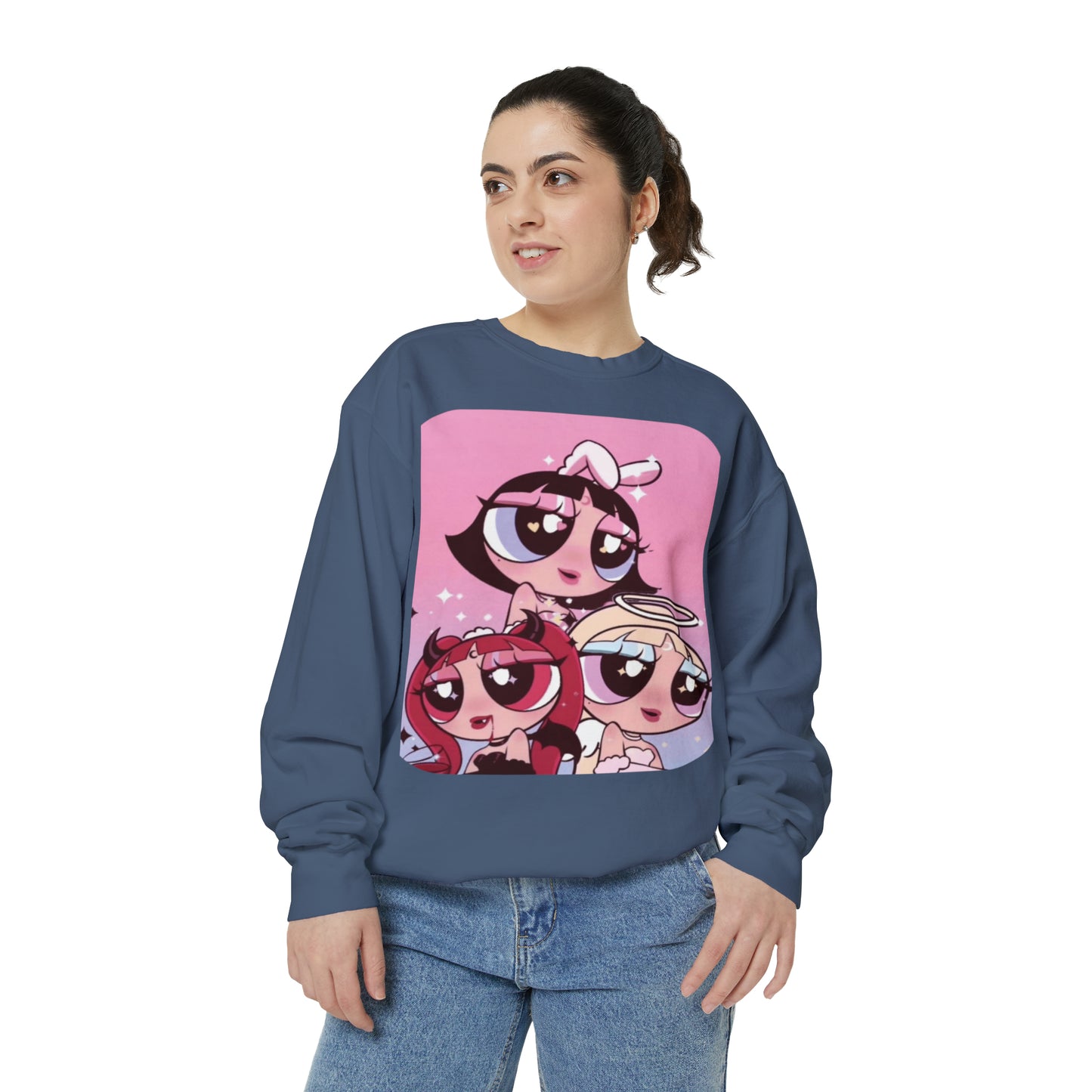 "Powerpuff Dream" Garment-Dyed Sweatshirt