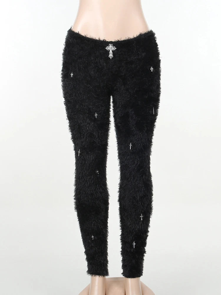 *PREORDER* Don't Cross Her Wool Cross-Tassel Pants