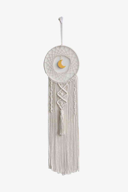 Bohemian Hand-Woven Moon Macrame Wall Hanging