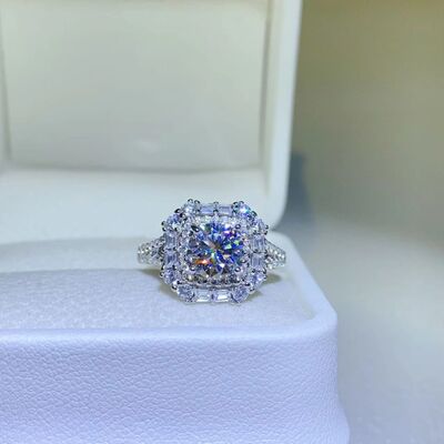 1 Carat Moissanite 925 Sterling Silver Ring