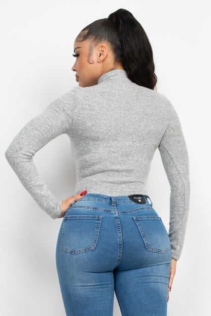 Mock Neck Long Sleeve Top