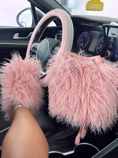 Furby So Cute Drawstring Fluffy Slippers